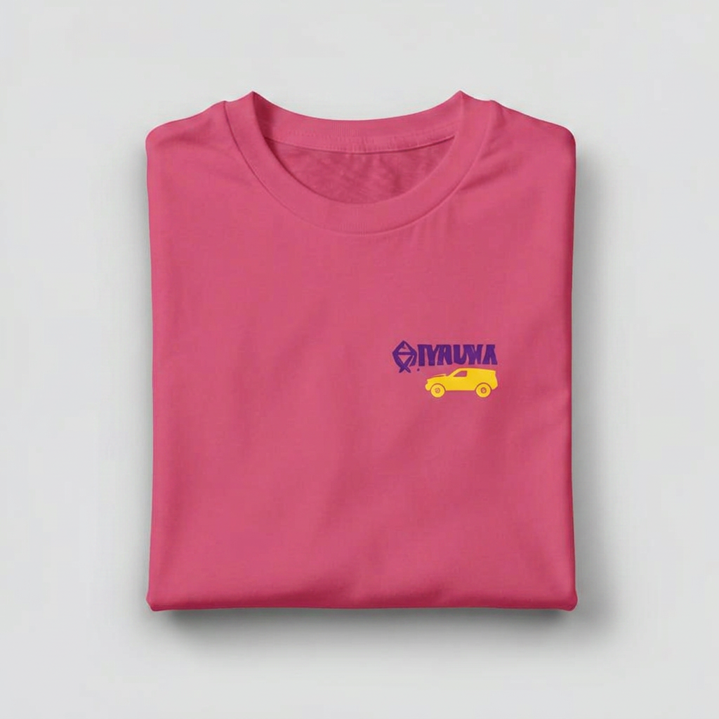 Camiseta personalizada branca de algodão com estampa em transfer